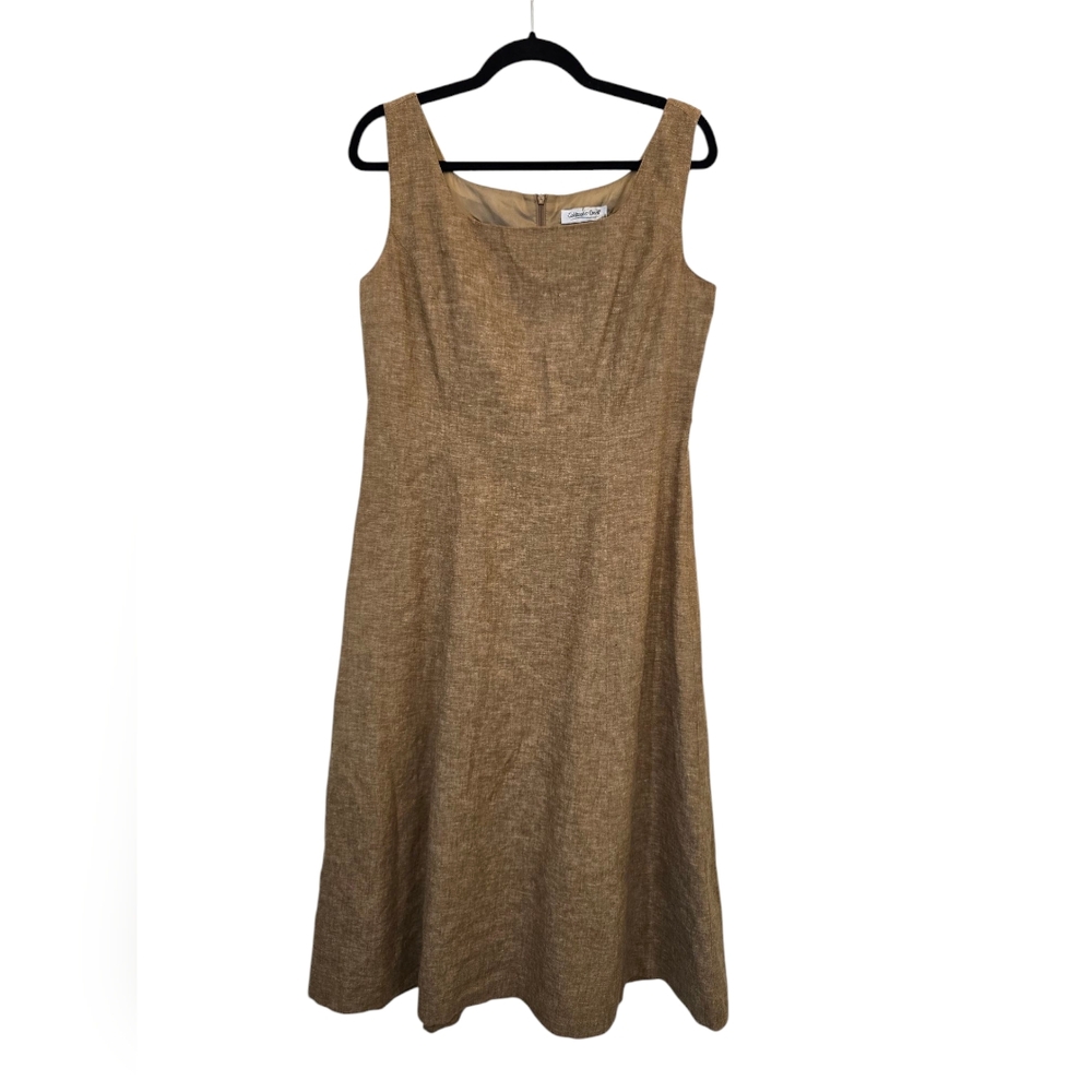 Coldwater Creek Small(?) Linen Blend Sleeveless Midi Dress